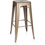 hjh OFFICE 645013 Barhocker VANTAGGIO HIGH Metall Gold Retro-Hocker im Industry-Design, stapelbar