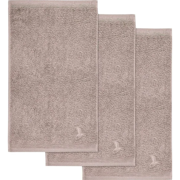 möve Superwuschel Gästetuch 30x50 cm aus 100% Baumwolle, cashmere 3er Set