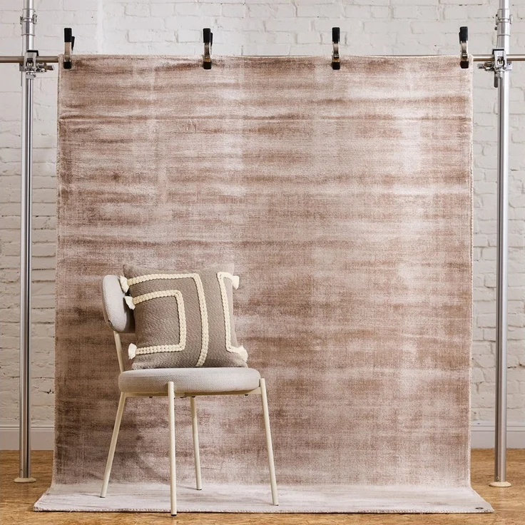 TOM TAILOR HOME Teppich Shine uni, rechteckig, Höhe: 8 mm, Handwebteppich, 100% Viskose, handgewebt, mit elegantem Schimmer – Bild 2