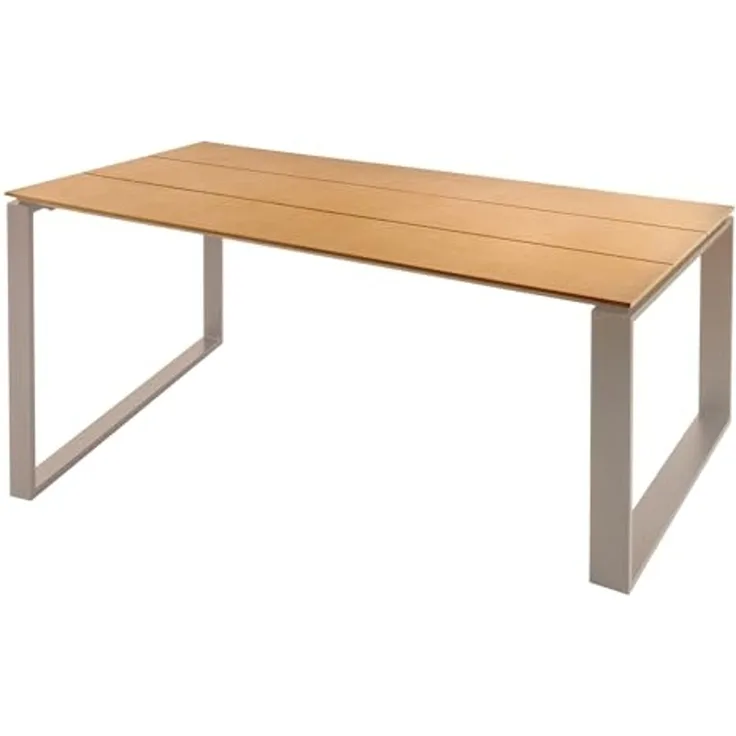 riess-ambiente Gartentisch FLOATING 210cm greige - WPC-Bohlen, Aluminium, wetterfest, Holzoptik (Einzelartikel, 1-St), Garten · Metall · Outdoor · Terrasse · Industrial Design · Modern