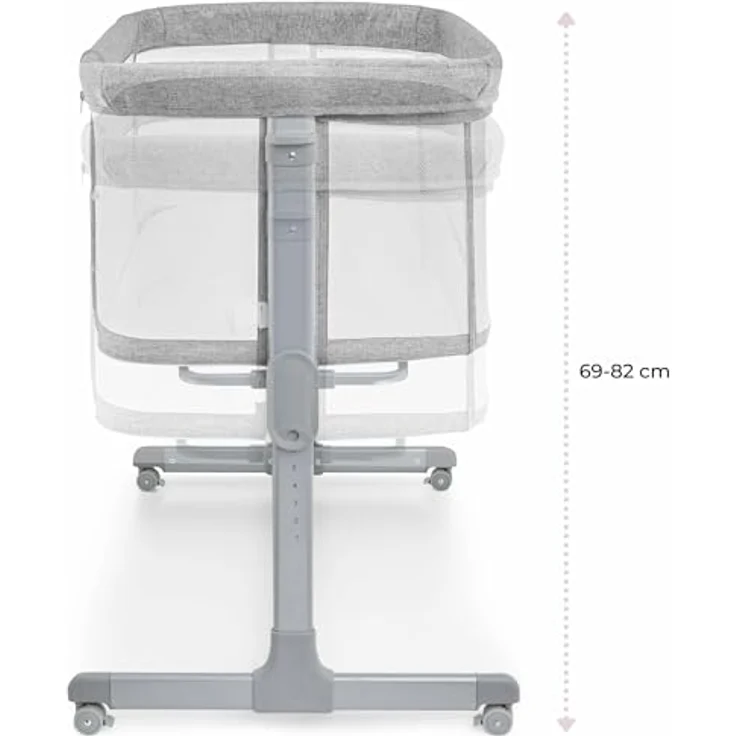 Moby-System Beistellbett Baby-Beistellbett LUNA 3in1 - Ideal für Neugeborene - grau – Bild 8