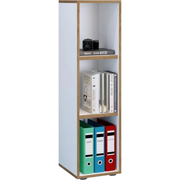 VCM Büroregal & Bücherregal Salia 920712 Weiß H. 110 x B. 30 x T. 32 cm