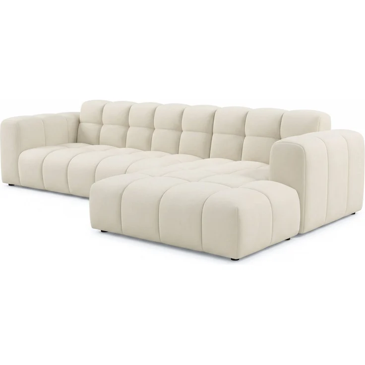 Selsey 'Boloon' Ecksofa L-Form, 3-Sitzer, rechts, Samt Creme, 300 cm – Bild 3