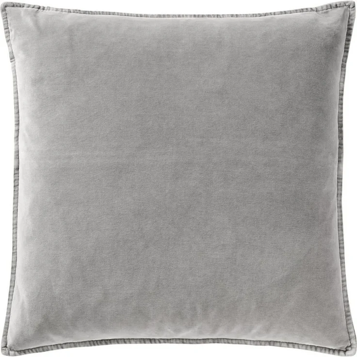 Ib Laursen - Kissenbezug Grau Ash Grey 52x52cm Samt Velour 6230-74 Kissenhülle – Bild 1