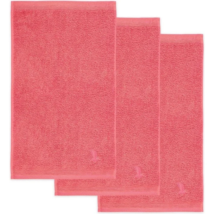 Möve Superwuschel Gästetuch 30x50 cm aus 100% Baumwolle, Coral 3er Set – Bild 1