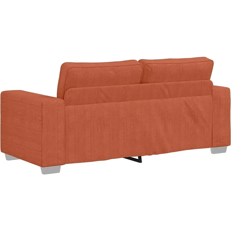 vidaXL Zweisitzer-Sofa Rot Orange 180x77x82 cm Cordstoff 4105206 – Bild 5