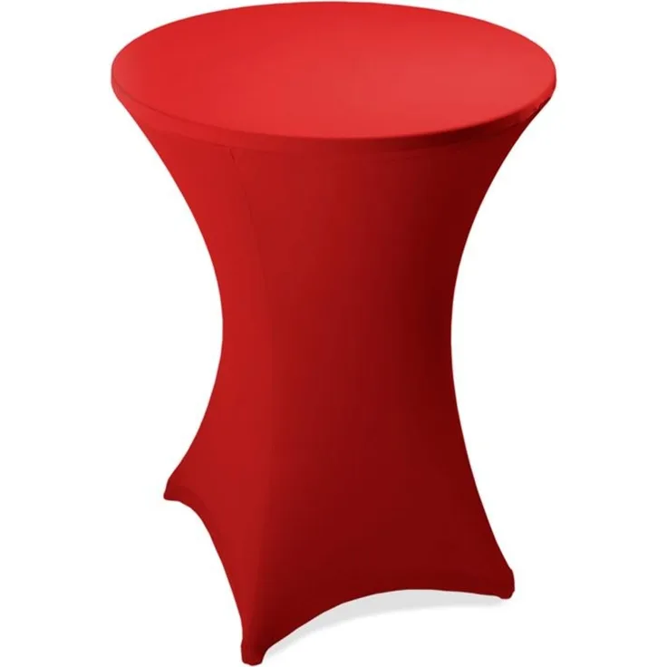 Stehtischhusse Stretch Stehtisch Ø 80 cm Tisch Husse Bistrotisch Rot