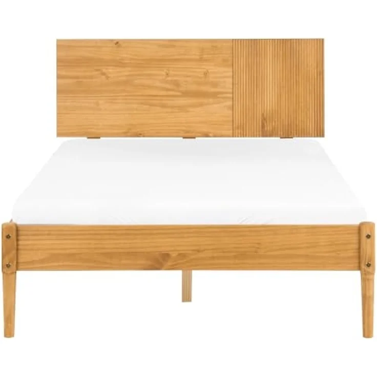 Schlafzimmer Set Kiefernholz FLAVIGNAC 120 x 200 cm Hellbraun – Bild 5