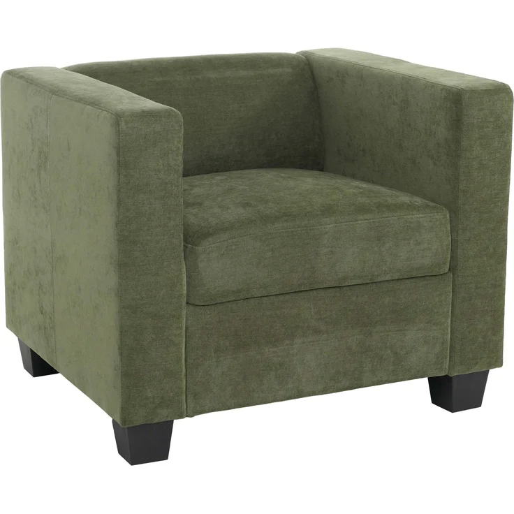 Sessel Lille, Loungesessel Polster-/Cocktailsessel, Nosagfederung Stoff/Textil Chenille (260g/m²) ~ grün – Bild 9