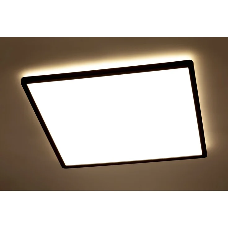 Novel LED-Deckenleuchte mit backlight, Kunststoff schwarz, 42 x 2.9 x 42 cm – Bild 3