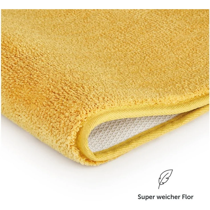 Blumtal Badematte rutschfester und weicher Badezimmerteppich, rutschsicher, strapazierfähig, waschbar, Polyester, Badvorleger in 50x80 cm - waschbar – Bild 4