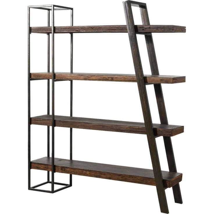 Regal Akazie / Altholz 150x35x180 braun lackiert SEVILLA #10