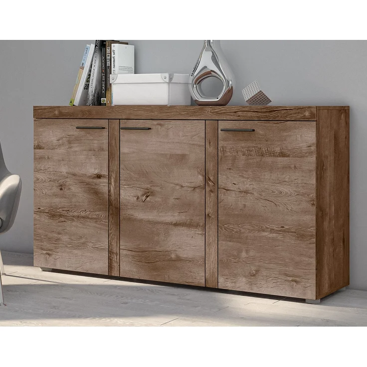 AX LIVING Sideboard Wohnzimmer Spacoro 3D – Modern in Eiche Lefkas – Bild 1