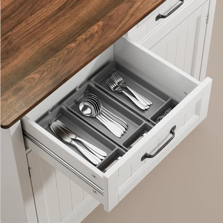 Bealife Küchen-Sideboard, Buffet-Schrank mit 2 Schubladen und 2 Türen, Küchenschrank mit Arbeitsplatte für Wohnzimmer, Esszimmer und Küche – Bild 7