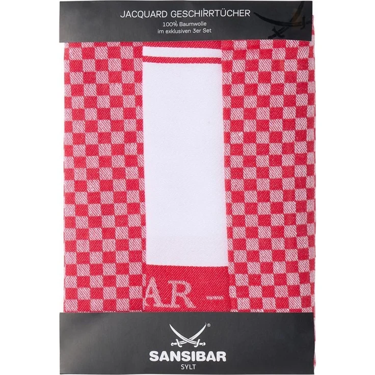 Sansibar Sylt Geschirrtuch Geschirrtücher-Set, 3-tlg, 50x70 cm, 100% Baumwolle, Premium Qualität, (Set, 3x Geschirrtuch, 50x70 cm, zwei verschiedene Designs), Jacquardgewebe, zwei verschiedene Motive – Bild 2