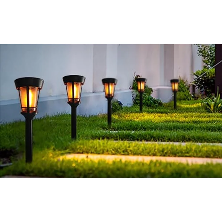 BOLD 1x LED Solarfackel außen - Solarlampen für Garten mit Flammeneffekt – Bild 3