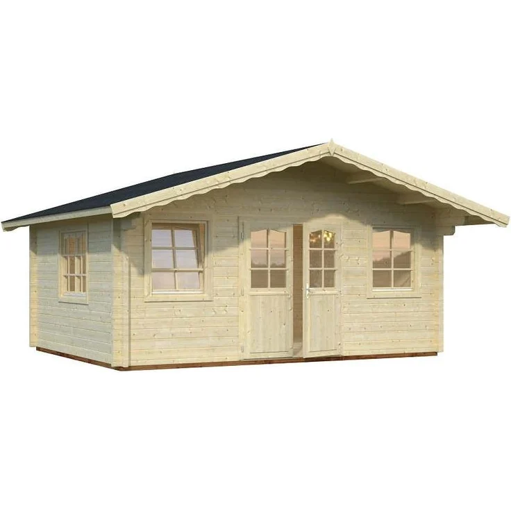 Palmako Gartenhaus Helena 186 m² Gartenhaus aus Holz Holzhaus mit 70 mm Wandstärke Blockbohlenhaus mit Montagematerial – Bild 3