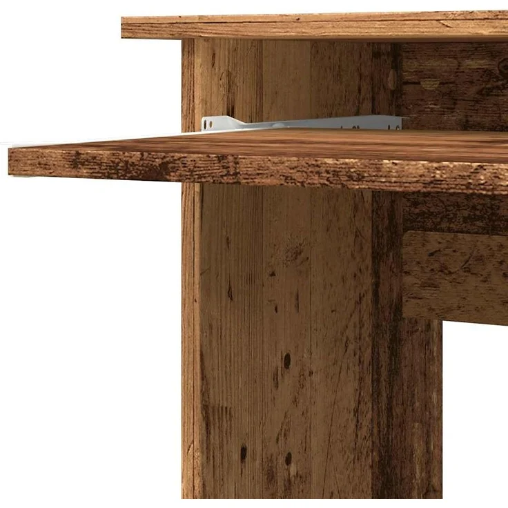vidaXL Eckschreibtisch Altholz-Optik 120x140x75 cm Holzwerkstoff 855900 – Bild 7