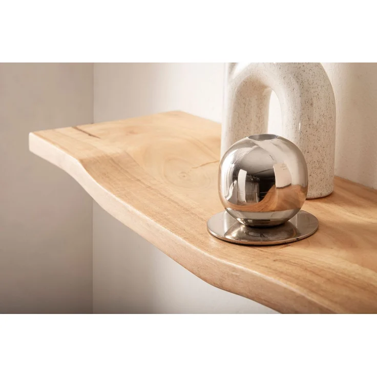 FINEBUY Wandregal FB74754 Wandregal Akazie Massivholz 120cm in moderner Wellenform, Elegantes Regalbrett mit geschwungener Form, Handgefertigt aus Akazienholz – Bild 4