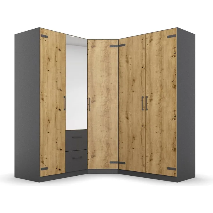 rauch Schrank-Set Holmes, mit Applikationen "Industrial Style"