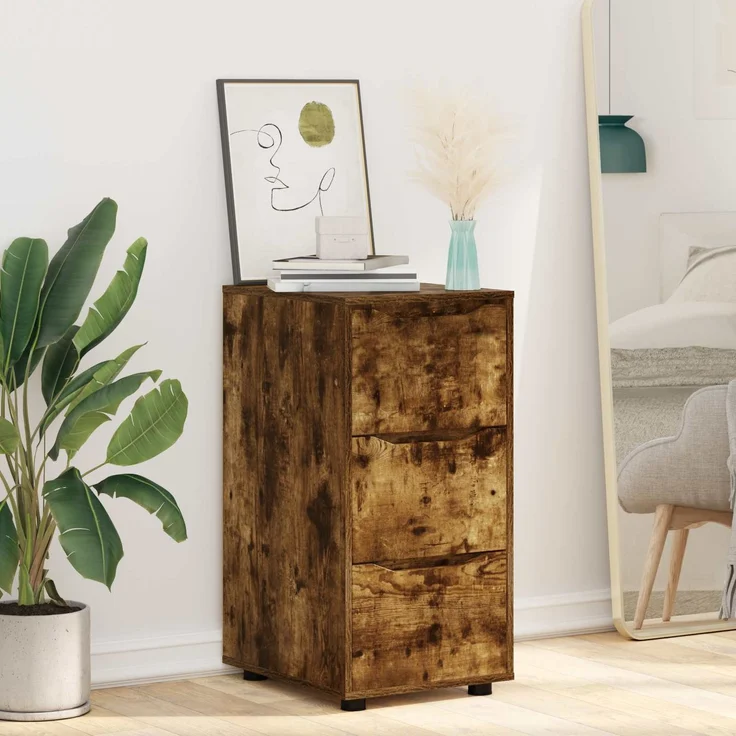 vidaXL Aufbewahrungsschrank 40 x 48 x 81 cm Holzwerkstoff Räuchereiche 888872 – Bild 5