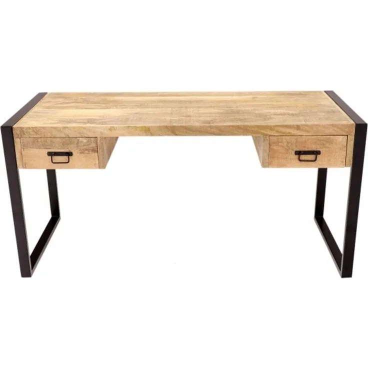 Schreibtisch Retro 160x76x70 aus indischem Mango-Massivholz