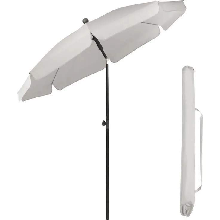Sekey Balkonschirm 200cm Sonnenschirm Rund Gartenschirm Terrassenschirm mit UV-Schutz 50, Balkonschirm höhenverstellbar, Stabiler Sonnenschirm knickbar