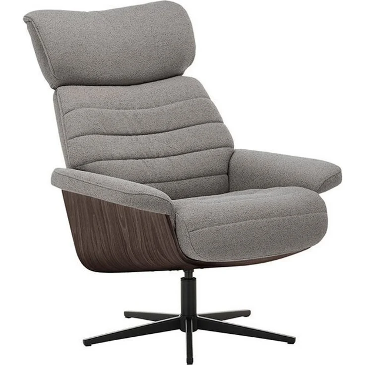 Relaxsessel Ulla - mit Hocker - Stoff Grau – Bild 4