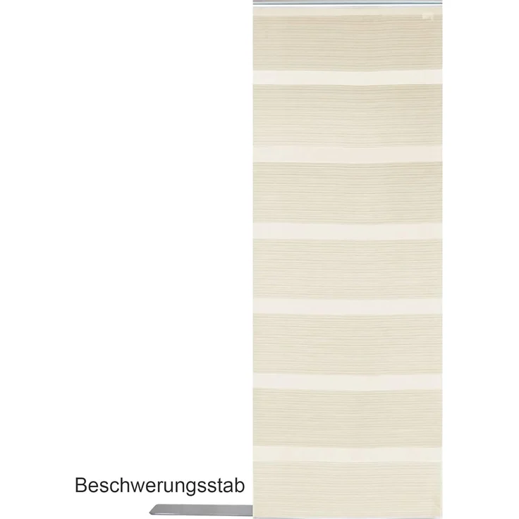 Haus und Deko Schiebegardine Flächenvorhang 60x245 cm halbtransparent gestreift Schiebegardine (1 St), Paneelwagen, halbtransparent, Polyester – Bild 3