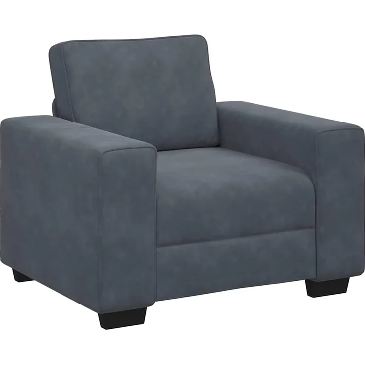 vidaXL Sessel Dunkelgrau 100x77x82 cm Samt 4105248 – Bild 1