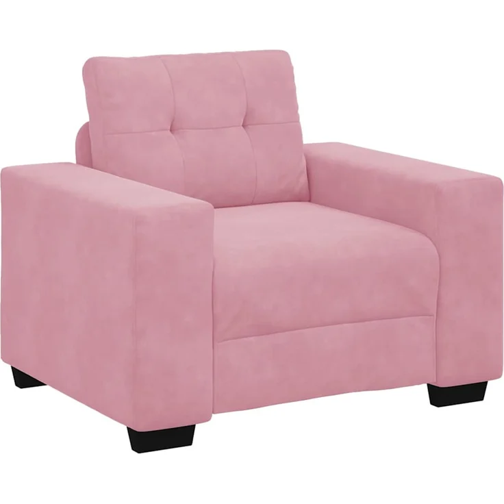 vidaXL Sessel Rosa 100x78x80 cm Samt 4105101 – Bild 2