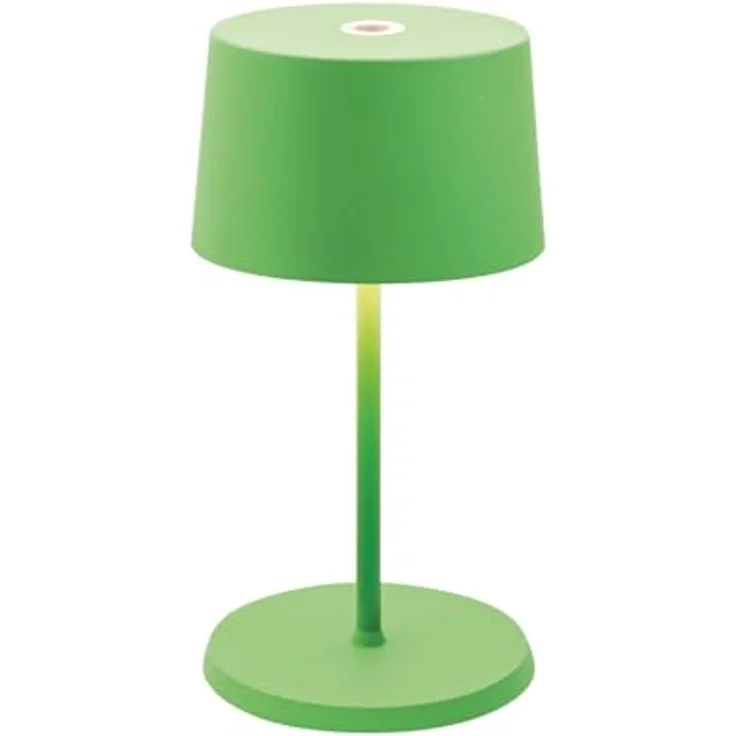 Zafferano, Olivia Mini Lampe, Tragbare und Wiederaufladbare Tischlampe mit Touch Control, Geeignet für Wohnzimmer und Außenbereich, Dimmer, 2700-3000 K, Höhe 22 cm, Farbe Grün – Bild 2