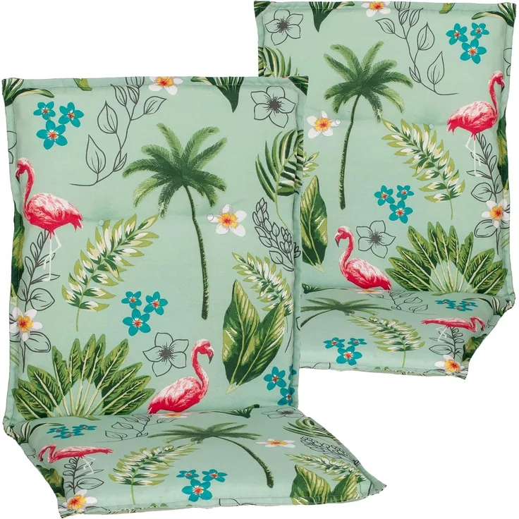 NYVI Polsterauflage Niedriglehner Auflagen Rio 2er Set - Stuhlauflage für Gartenstühle, (2 St), Sitzauflage, Pflegeleicht, Robust, Bequem