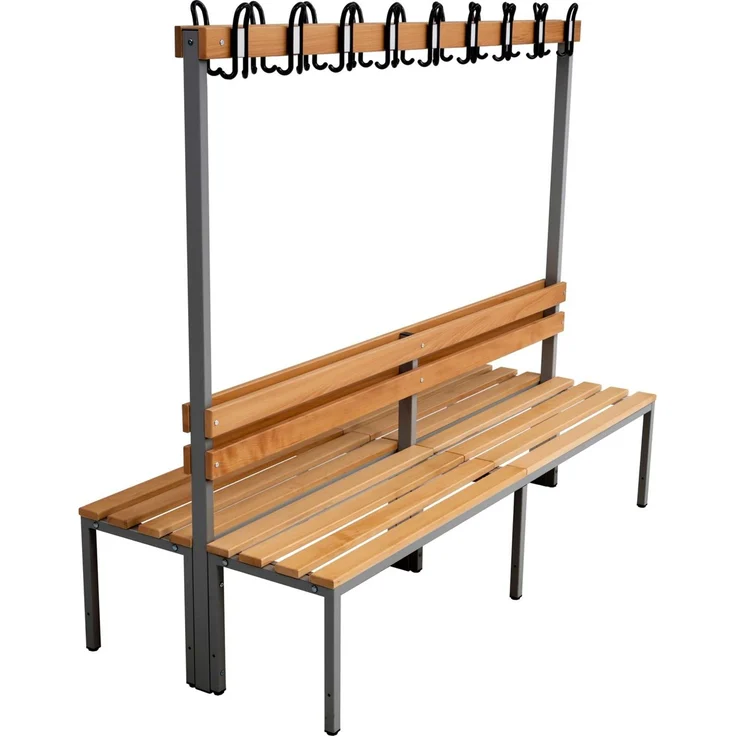 Garderobenbank doppelseitig 200 cm anthrazit – Bild 5