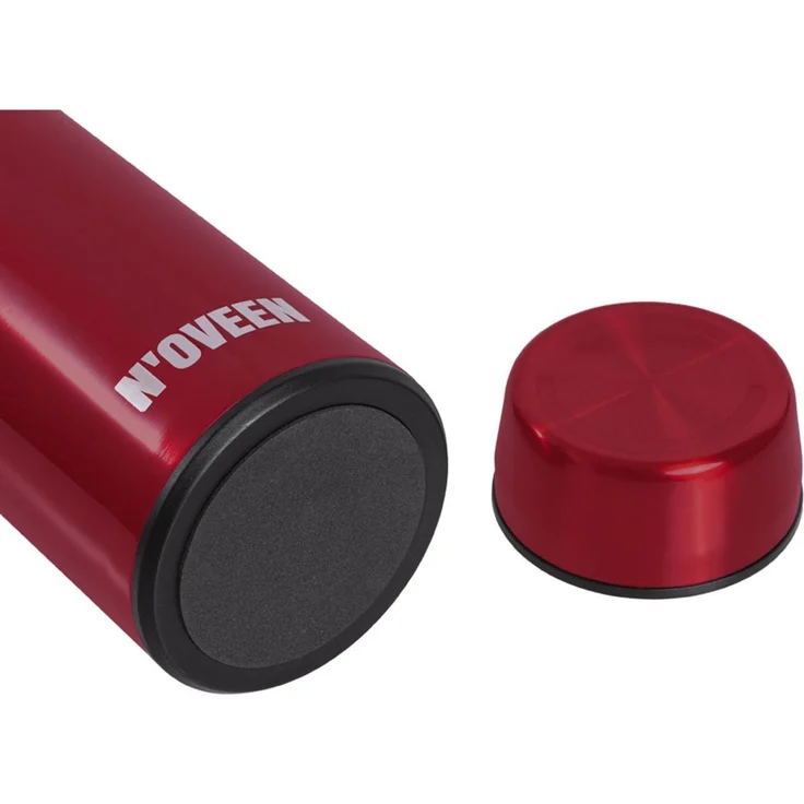 NOVEEN Transparent Edelstahl Thermoskanne | 700 ml, Rot – Bild 5