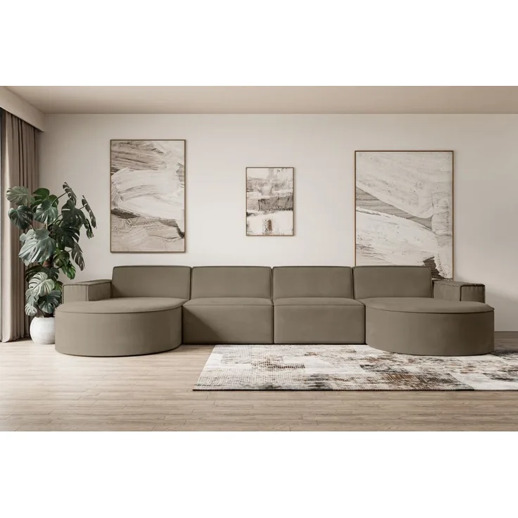 ALTDECOR Wohnlandschaft MARI-U2, Sofa Praktische Bequeme Funktionsecke Couch U-Form Eckcouch, Corner Sofa U-Form Vielseitige Sofa Wohnlandschaft Wohnzimmer