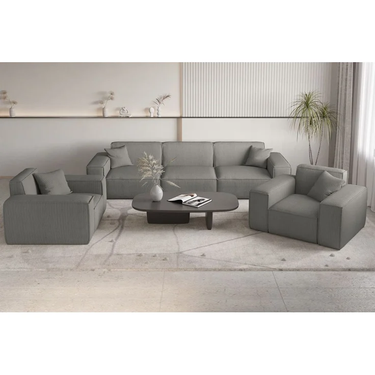 Sessel Designersessel CELES PREMIUM in Stoff Scala Grau – Bild 4
