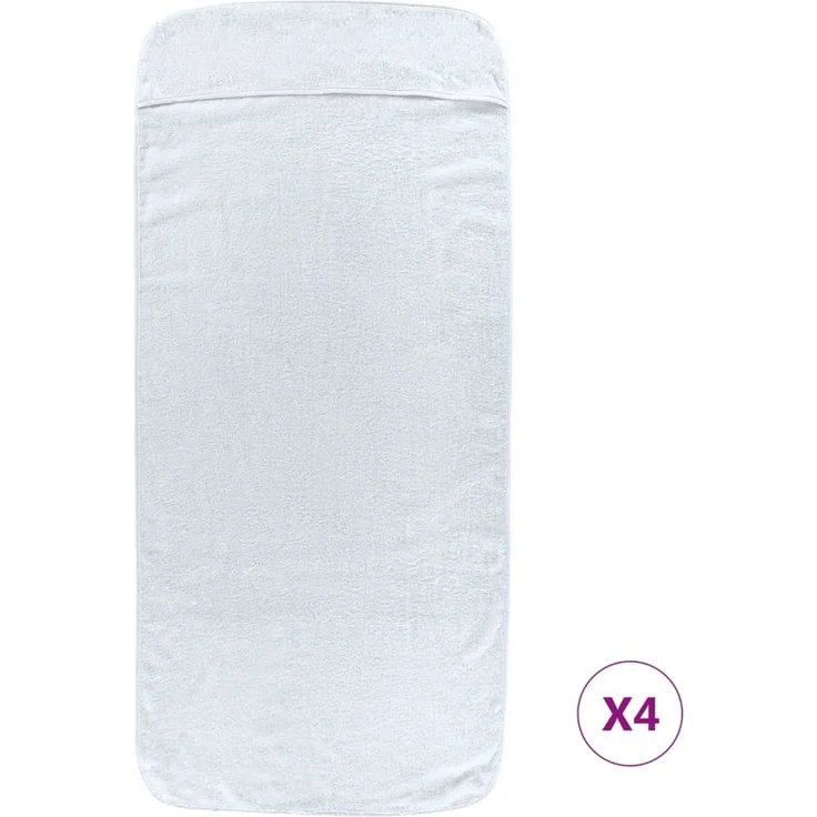 vidaXL Strandtücher 4 Stk. Weiß 60x135 cm Stoff 400 GSM 3157050 – Bild 3