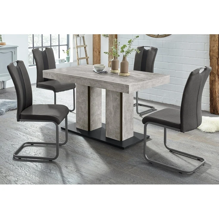 HELA Essgruppe ROSE, (Set, 5-tlg), bestehend aus einem Tisch 140-180 cm und 4 Stühlen – Bild 2
