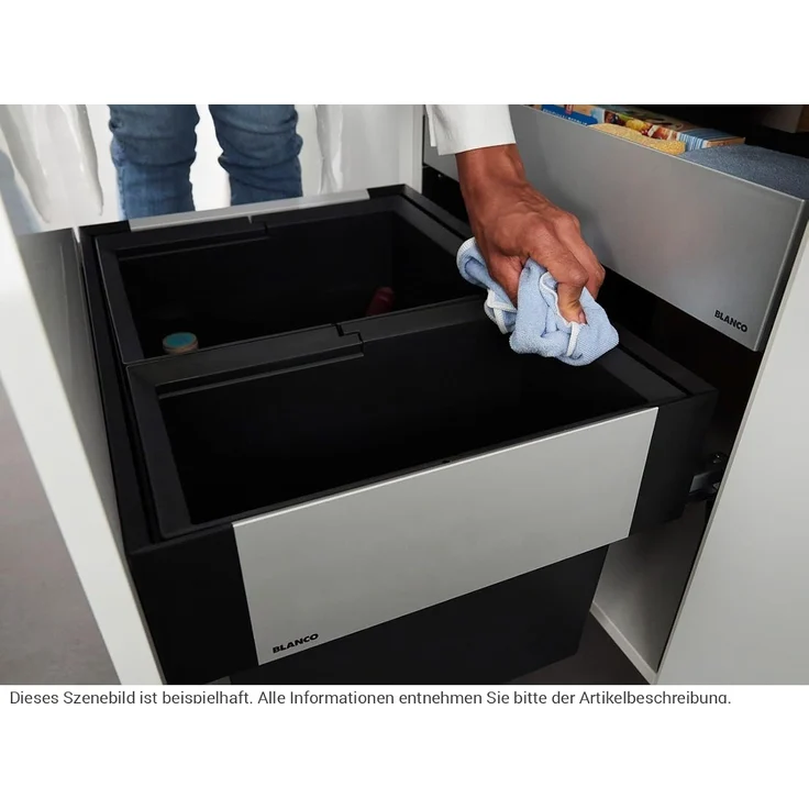 BLANCO 526208 SELECT II 60/2 ORGA Abfallsystem 49 Liter (1x 30 u. 1x 19) für 60 cm Schrankbreite / Frontanbindung – Bild 5