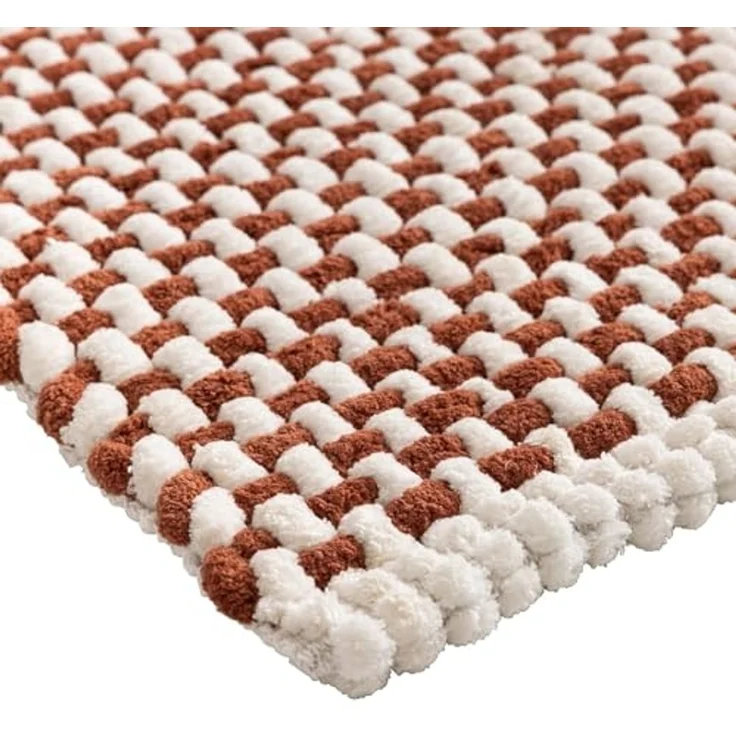 Douceur d'Intérieur, Badteppich Rafael Terracotta, Baumwolle/Polyester, Chenille, 50x80 cm – Bild 4