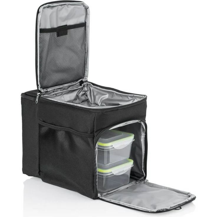 Dimono Frischhaltedose DIMONO Isoliert Kühlbox Tasche-Picknick Thermotasche mit 3 Lunchboxen, Stoff, (inkl. 3x Brotzeit-Dose), mit Kühlakku & Flaschenfach – Bild 3