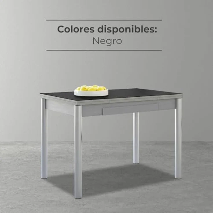 ASTIMESA Alas Flügel Küchentisch, Metall, schwarz, 90x50 cm – Bild 6