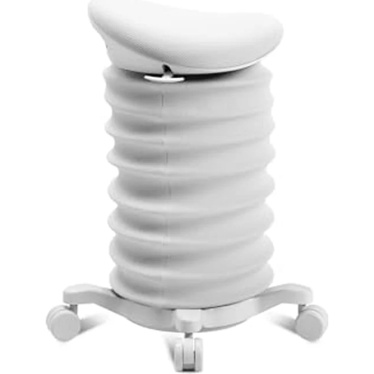 TOPSTAR Sitness 4D mit Rollen - AGR-Zertifiziert Dynamischer Sitzhocker Papyrus - Weiss, ergonomischer Bürohocker - höhenverstellbar - stärkt den Rücken - entlastet die Bandscheiben – Bild 4
