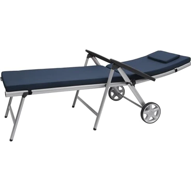 Beautissu Rollliegenauflage Loft RL 200 x 60 x 5 cm Dunkelblau – Bild 8