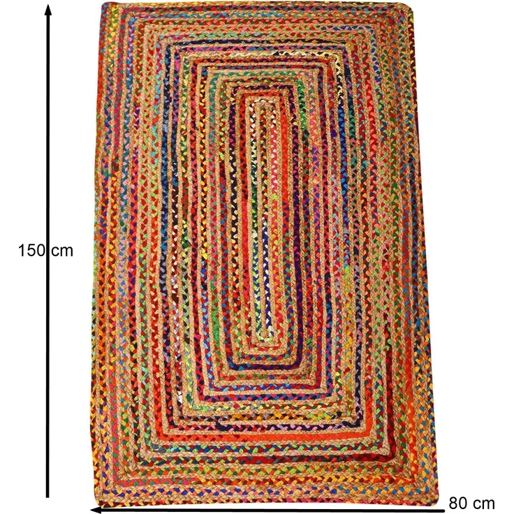Jute Teppich Esha bunt 80x120 cm – Bild 8