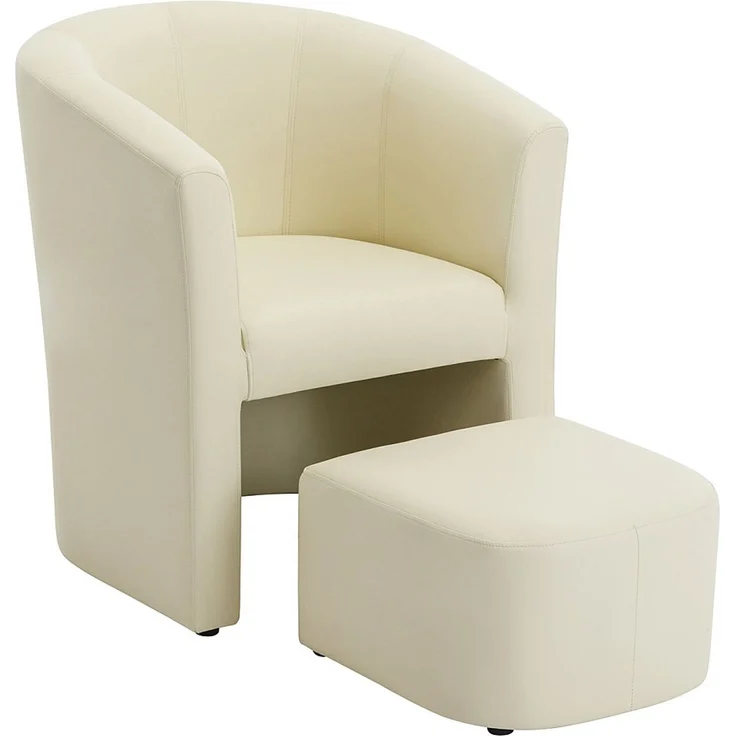 Vente-unique - JOVANA - Sessel mit gerader Rückenlehne - Plastik - Kunststoff (PVC) - Beige - 65 x 64 x 74 cm – Bild 5
