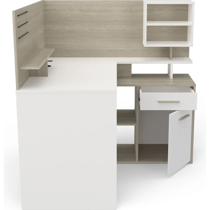 Eckschreibtisch >MALICIA< in Kronberg Eiche - 121,5x119,6x116,2cm (BxHxT) – Bild 6
