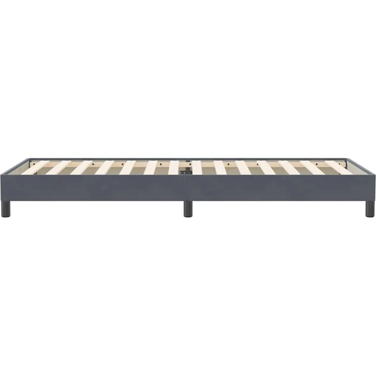 vidaXL Boxspringbett ohne Matratze Dunkelgrau 80x220 cm Samt 3315850 – Bild 5
