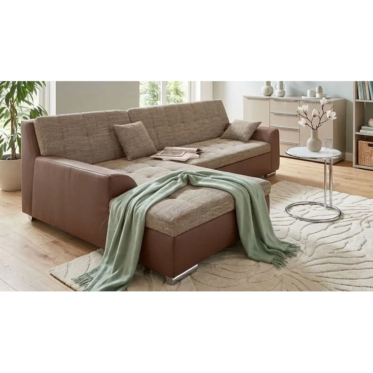 DOMO collection Ecksofa Treviso viele Bezüge, auch in Cord, L-Form, B/T/H: 267/80/83 cm, mit Bettfunktion, inkl. Zierkissen, Unser Dauertiefpreis – Bild 2